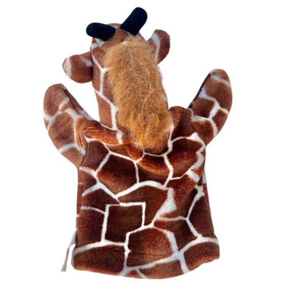 Giraffe & Zoo Babies Chimpanzee W/ Blanket Hand Puppets Play Characters Animals - Picture 5 of 11